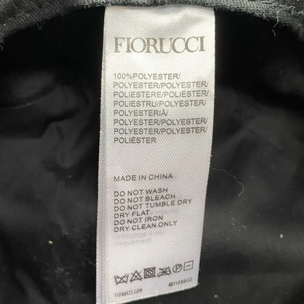 Fiorucci Black Vinyl Bucket Hat Multi Patch Angels Safety Jeans 90s Style Y2K